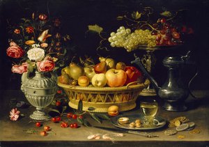 Stilleven van Fruit en Bloemen, 1608 - 1621